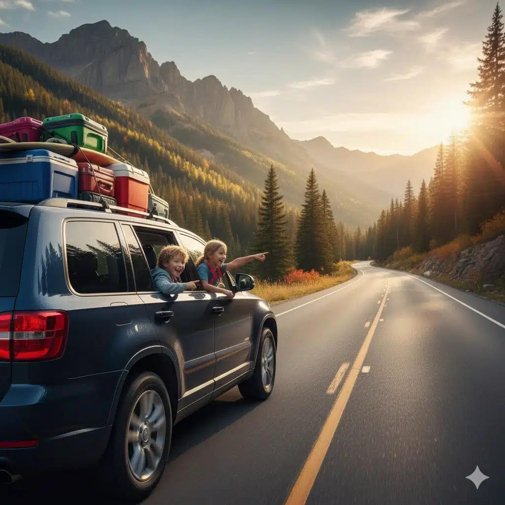 Budget family road trip adventure scenic highway