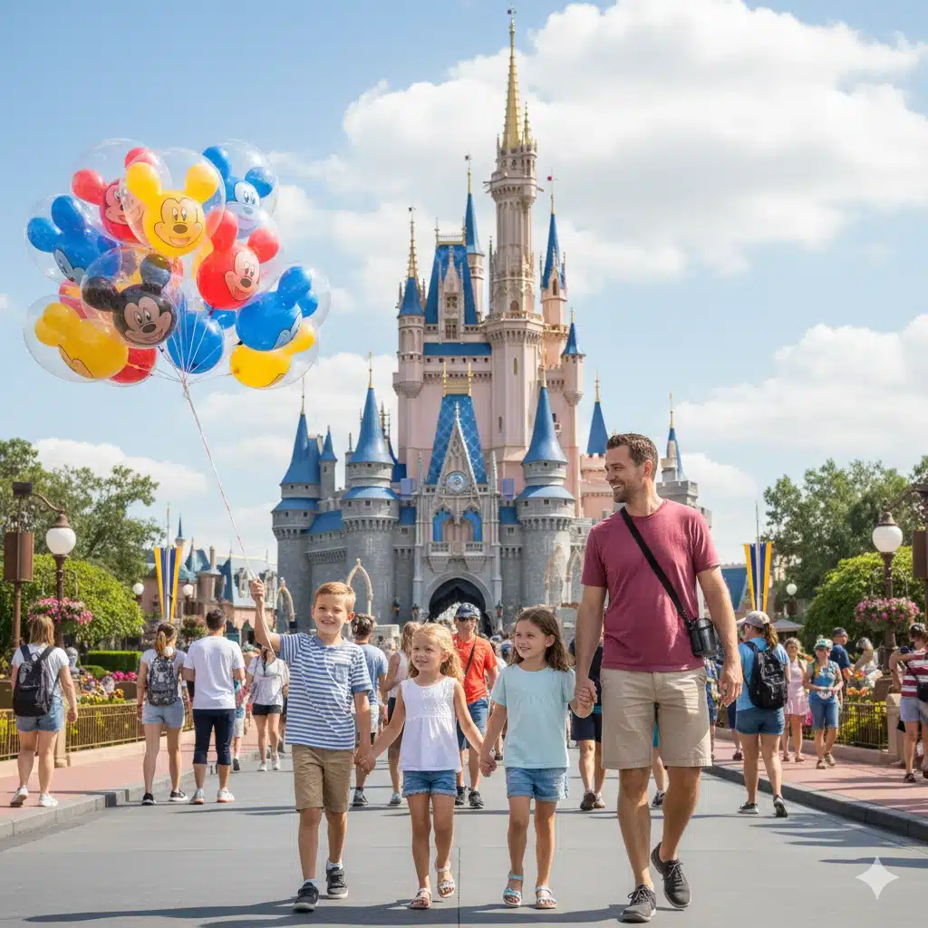 Affordable family vacation Orlando theme parks with kids