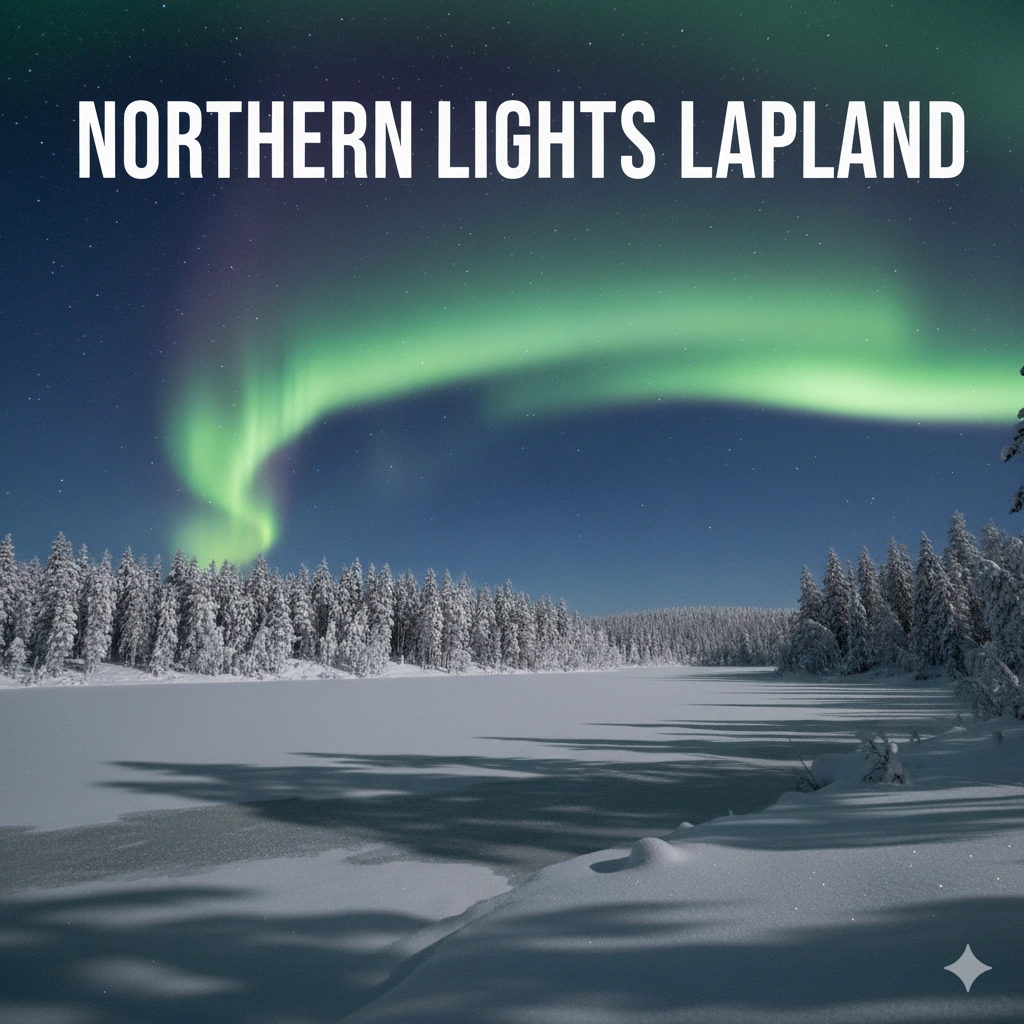 Northern lights in Lapland Finland winter vacation destination